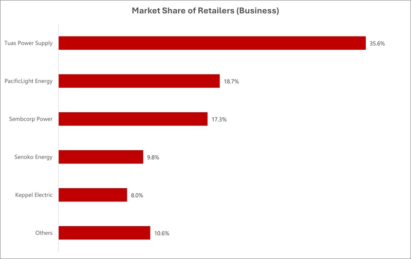 Market Share of Retailers(Business) Oct 2025